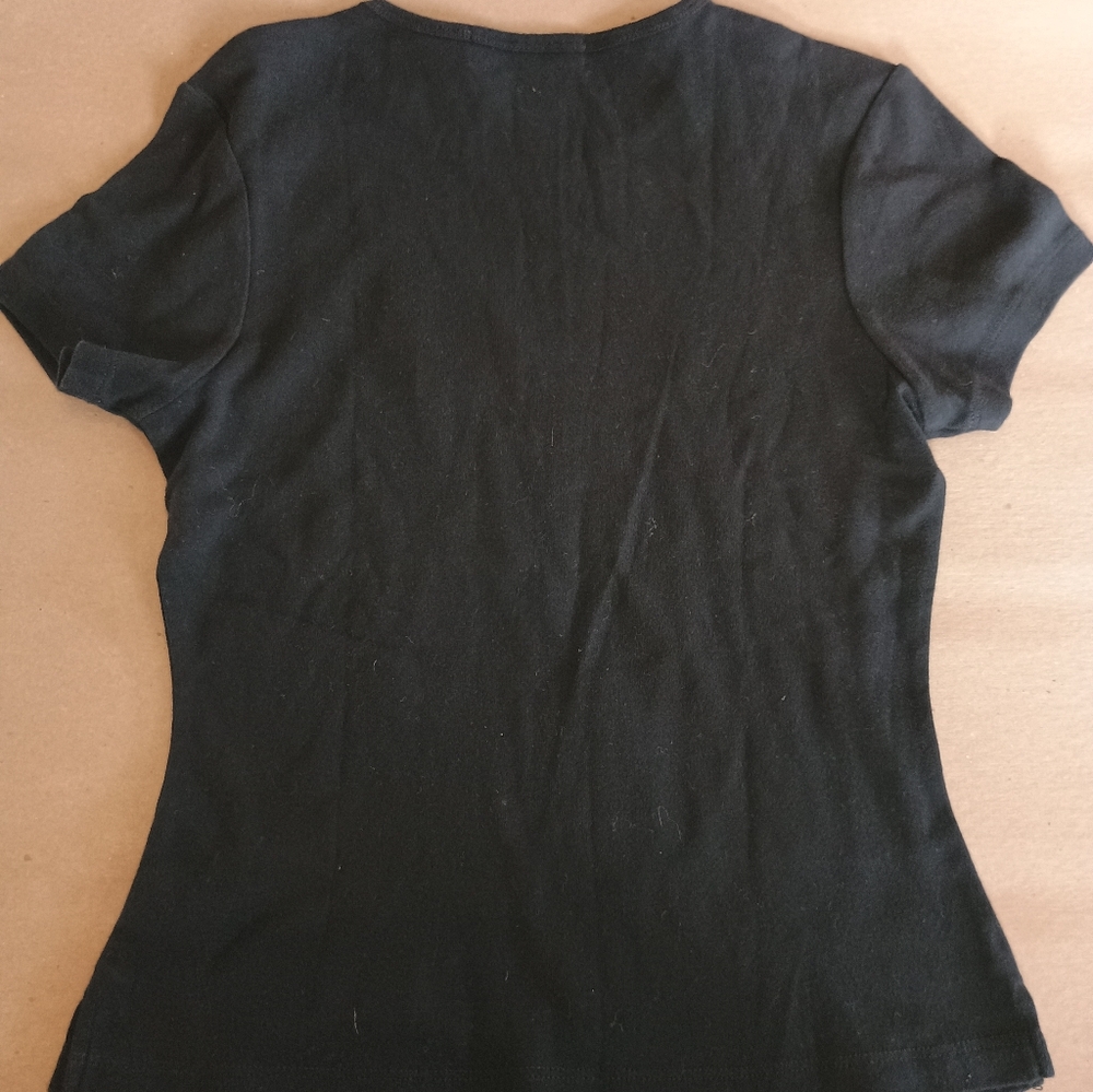 Celine Dion Women's Graphic T Shirt Black Large Runs Small  Short Sleeve - Picture 3 of 3